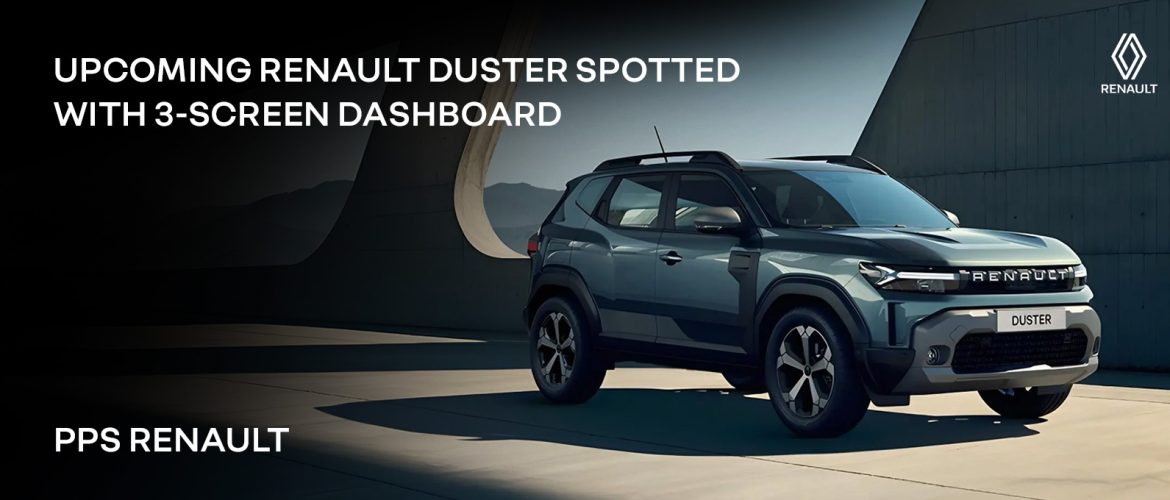 Upcoming Renault Duster Spotted with 3-Screen Dashboard