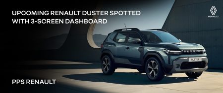 Upcoming Renault Duster Spotted with 3-Screen Dashboard